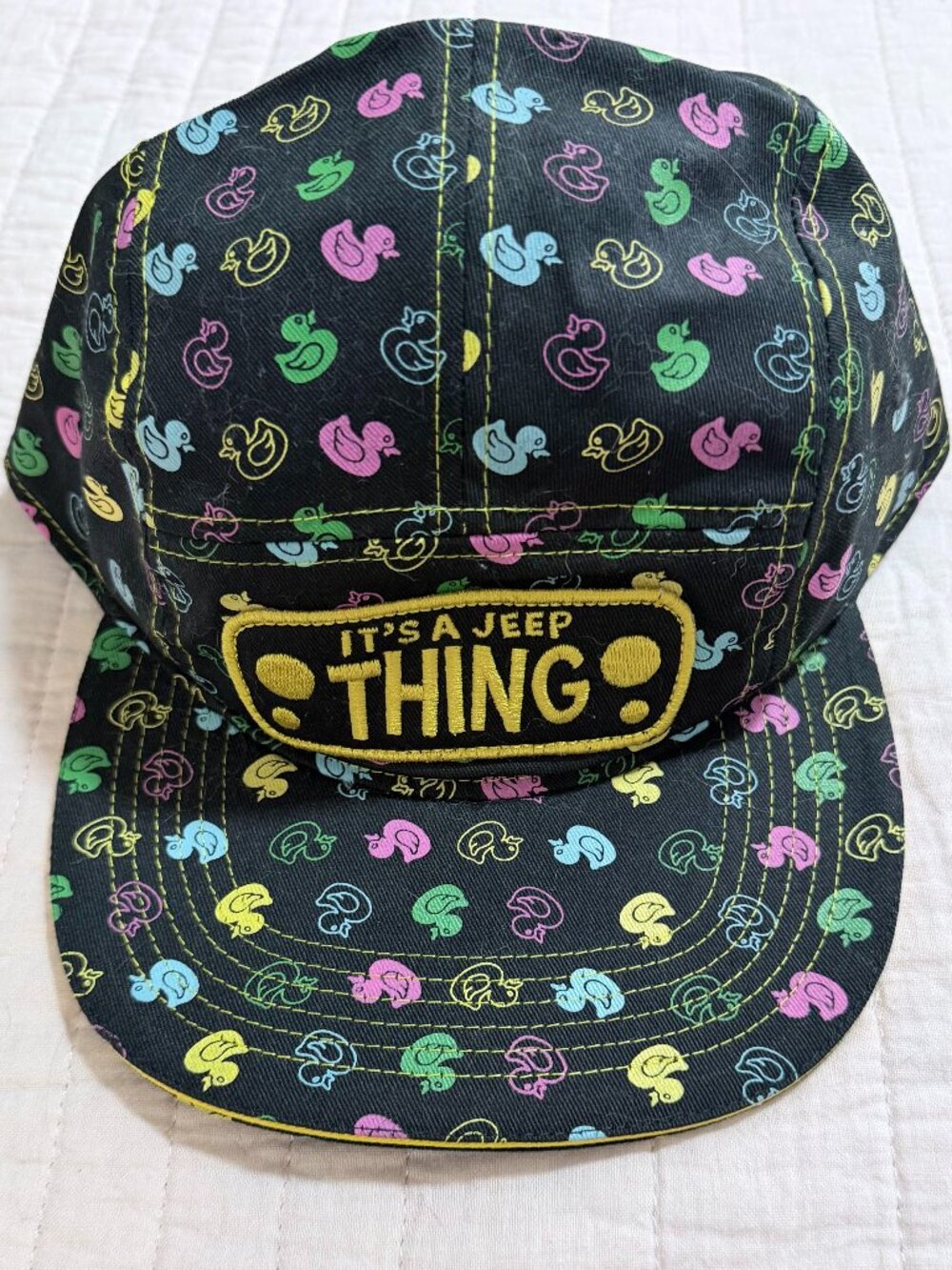 It's a Jeep Thing Duck Print Snapback Hat Black Multicolor NWT